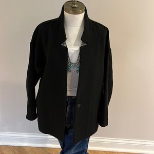 - Old navy black wool blend relaxed blazer / jacket size S